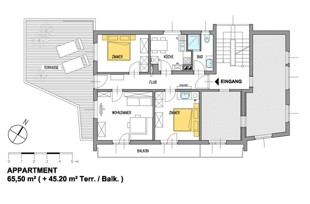 Appartement Dorfplatz 쉬룬즈 객실 사진